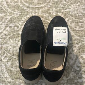 Amalfi Black Suede Slip-On Loafers